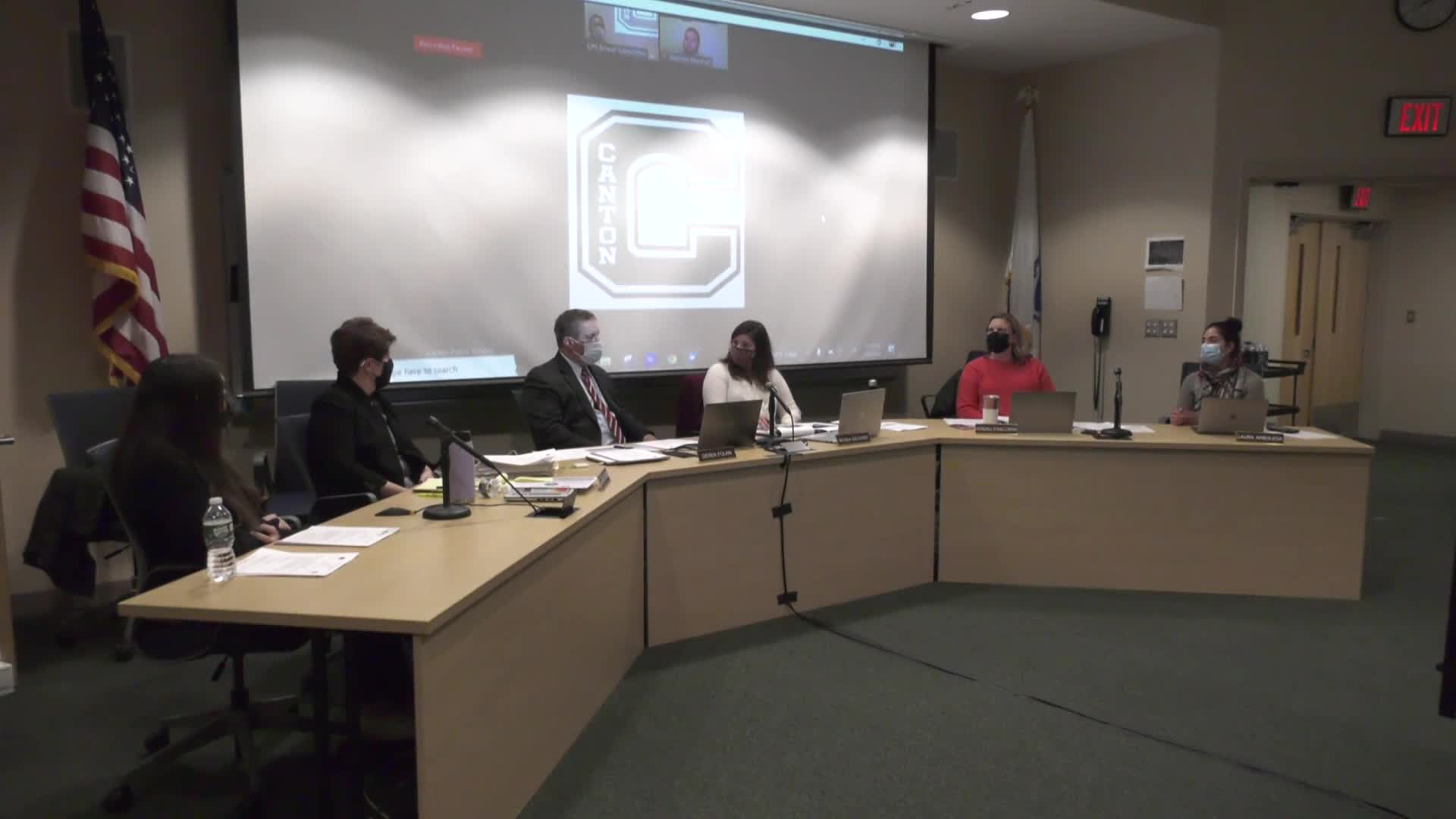 Canton School Committee Jan. 6, 2022