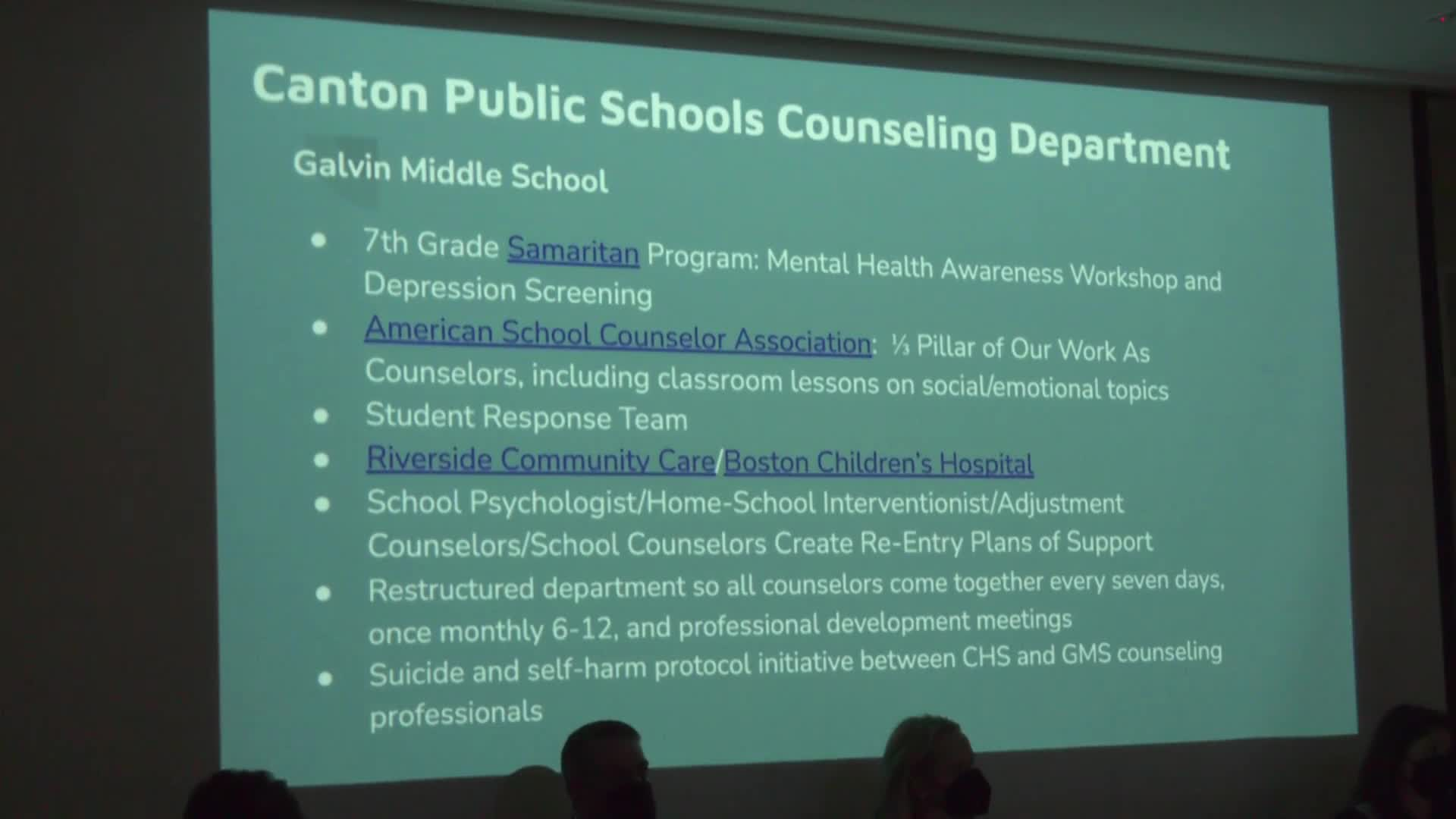 Canton School Committee Feb. 17, 2022