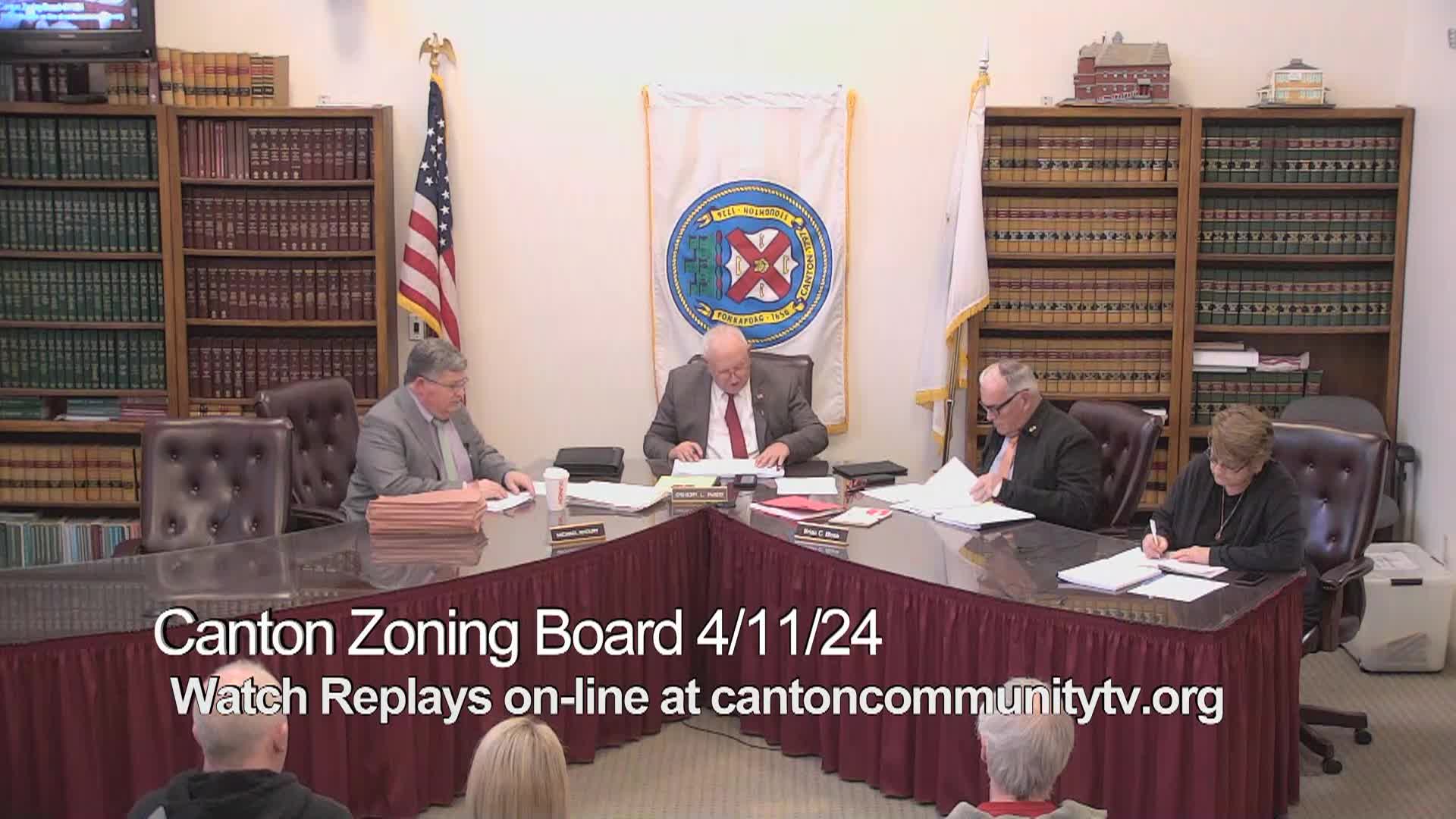 Canton Zoning Board April 11, 2024