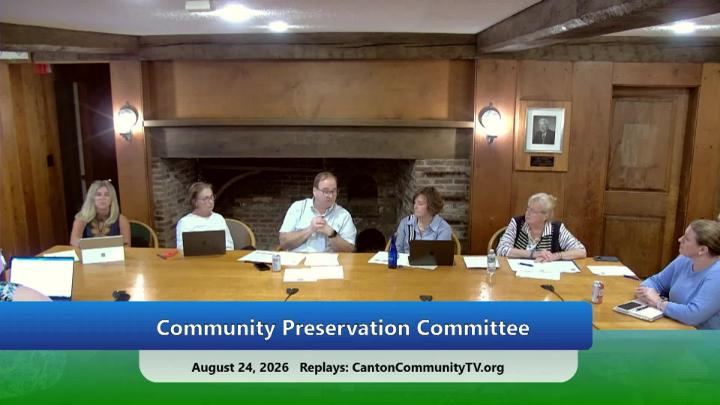 Thumbnail image for Canton Community Preservation Committee Aug. 24, 2026